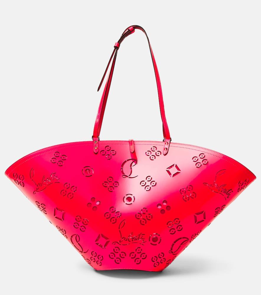christian louboutin loubifever medium patent leather tote bag