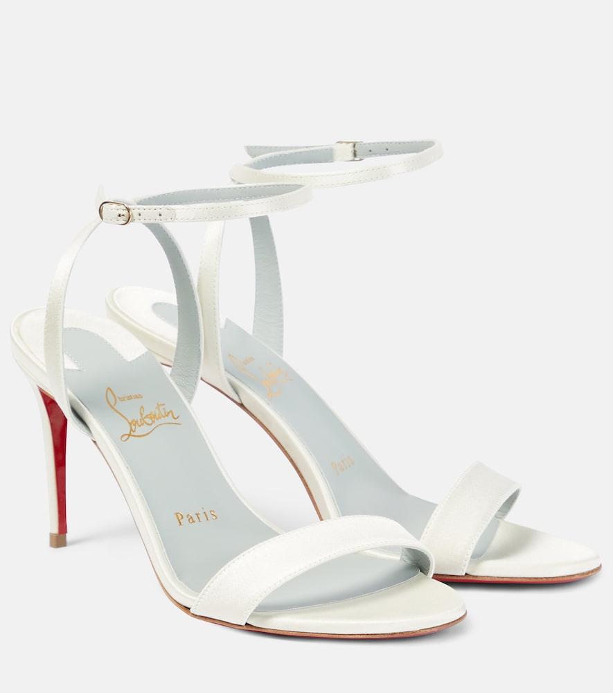 christian louboutin loubigirl 85 silk crêpe satin sandals