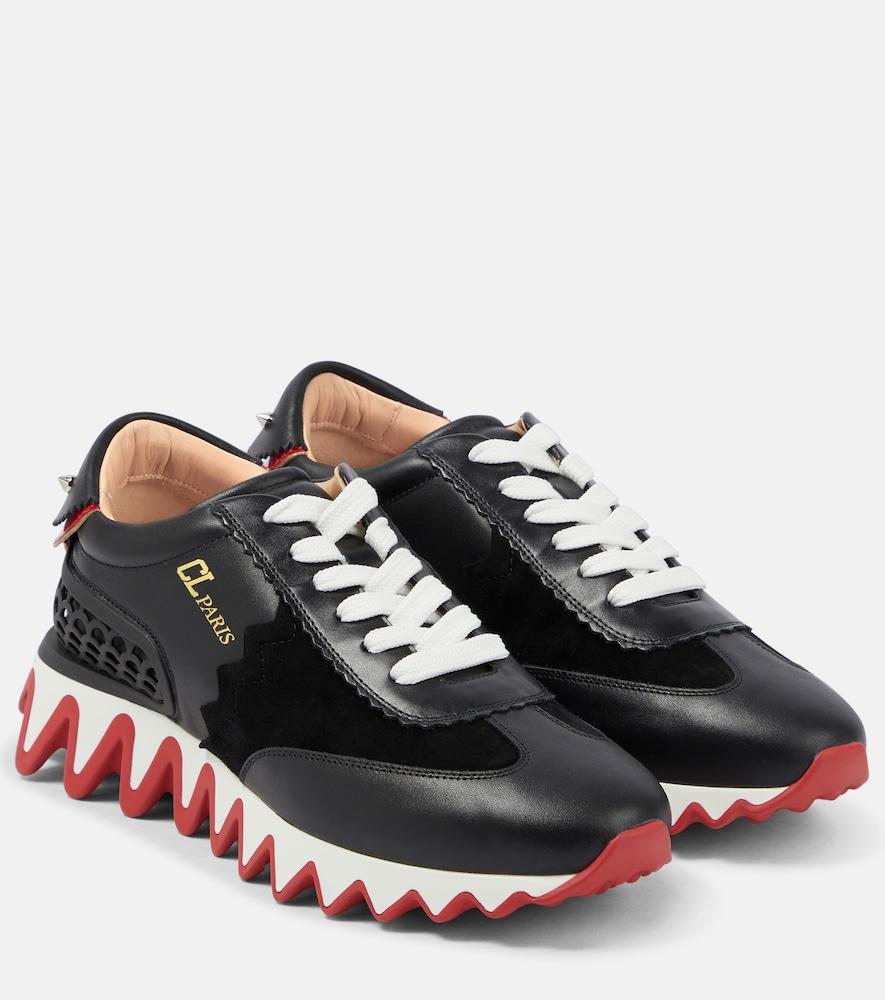 christian louboutin loubishark leather sneakers