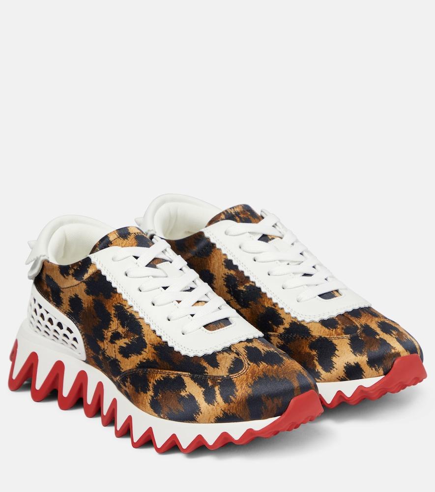 christian louboutin loubishark leopard-print sneakers