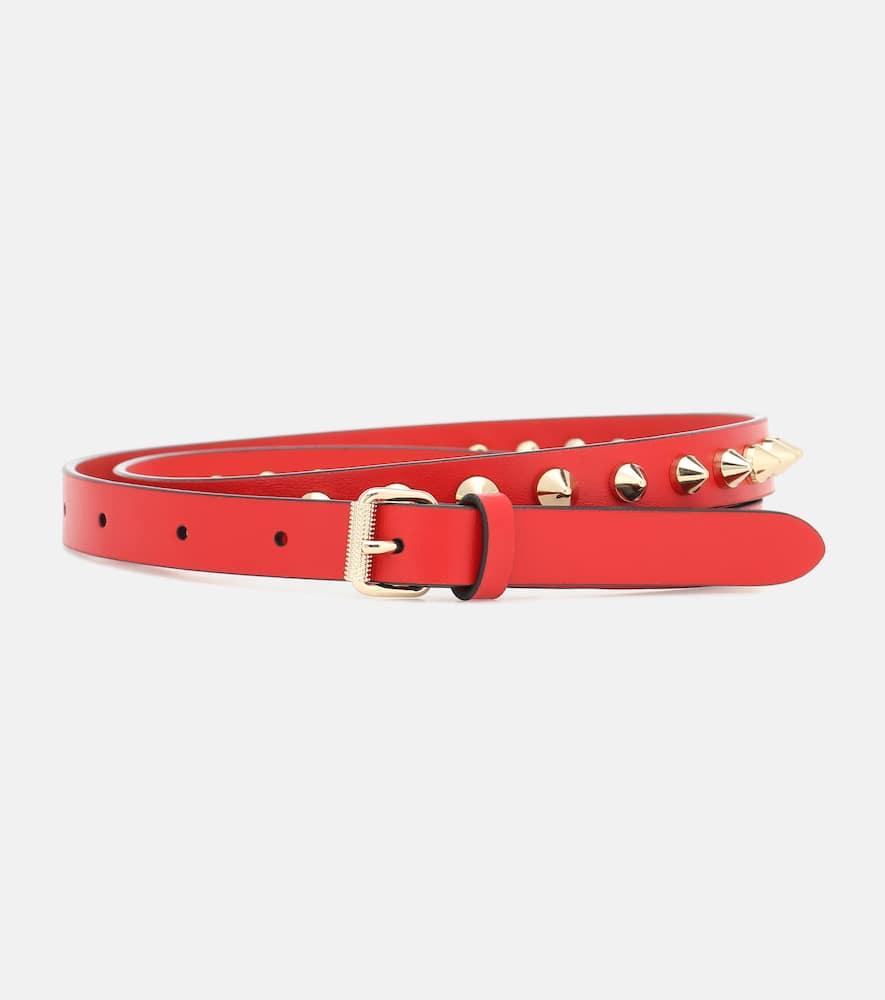 christian louboutin loubispikes leather belt