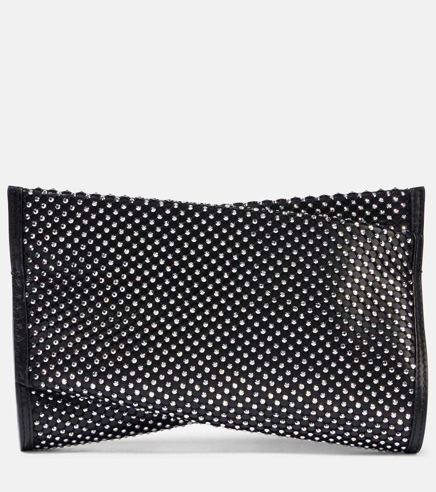 christian louboutin loubitwist small embellished leather clutch