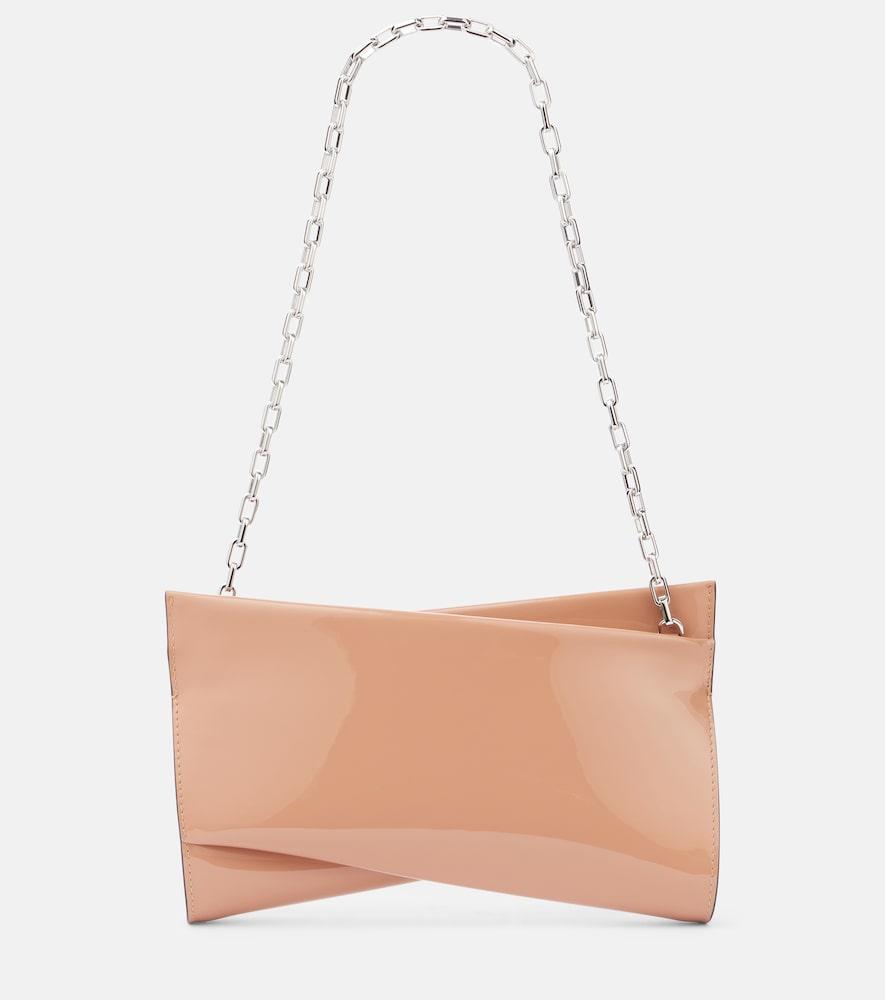 christian louboutin loubitwist small patent leather clutch