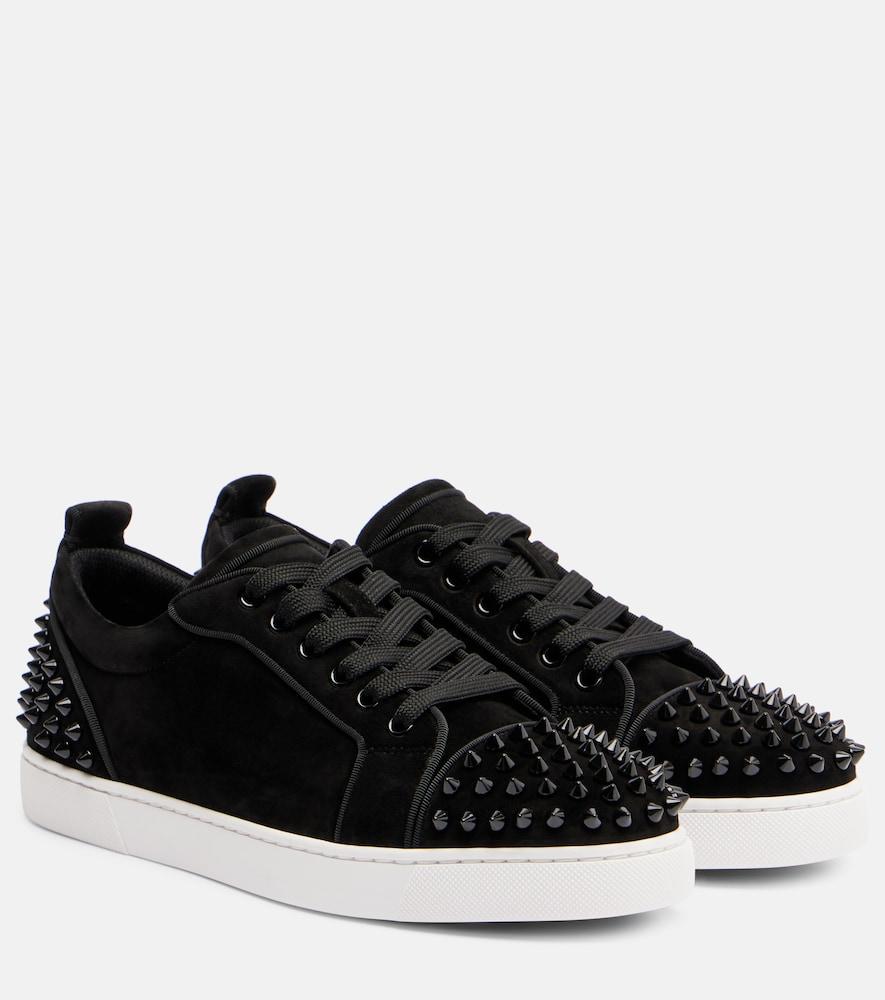 christian louboutin louise junior spikes suede sneakers