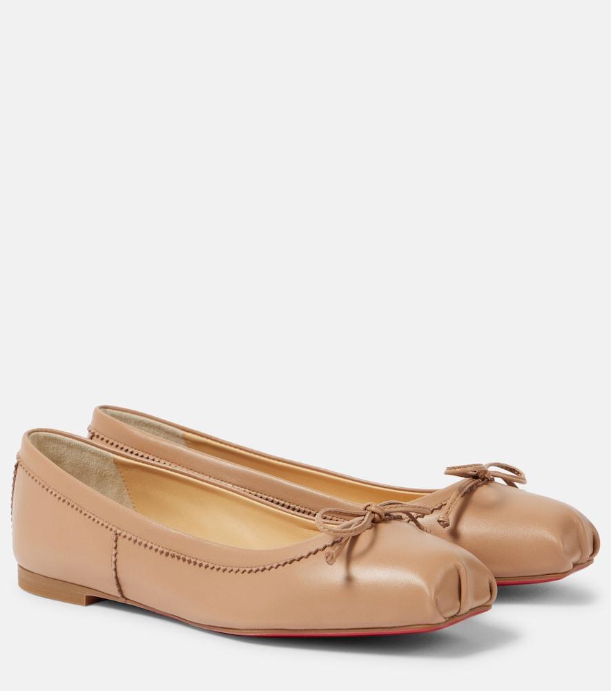 christian louboutin mamadrague leather ballet flats