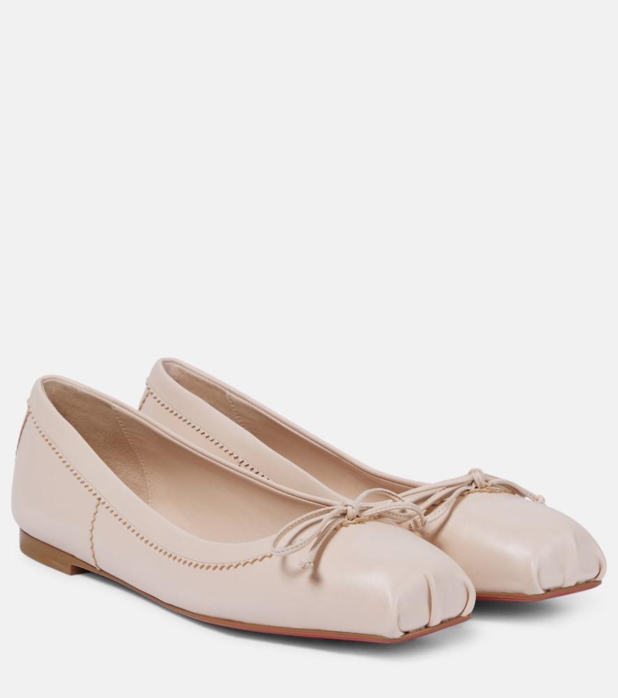 christian louboutin mamadrague leather ballet flats