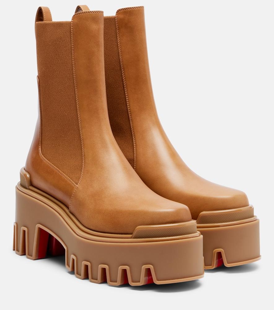 christian louboutin marchacroche leather chelsea boots