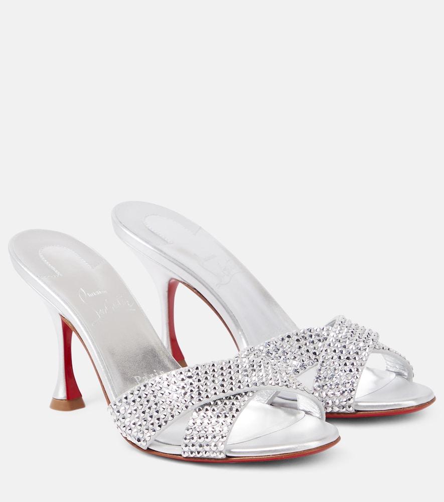 christian louboutin mariza is back embellished leather mules
