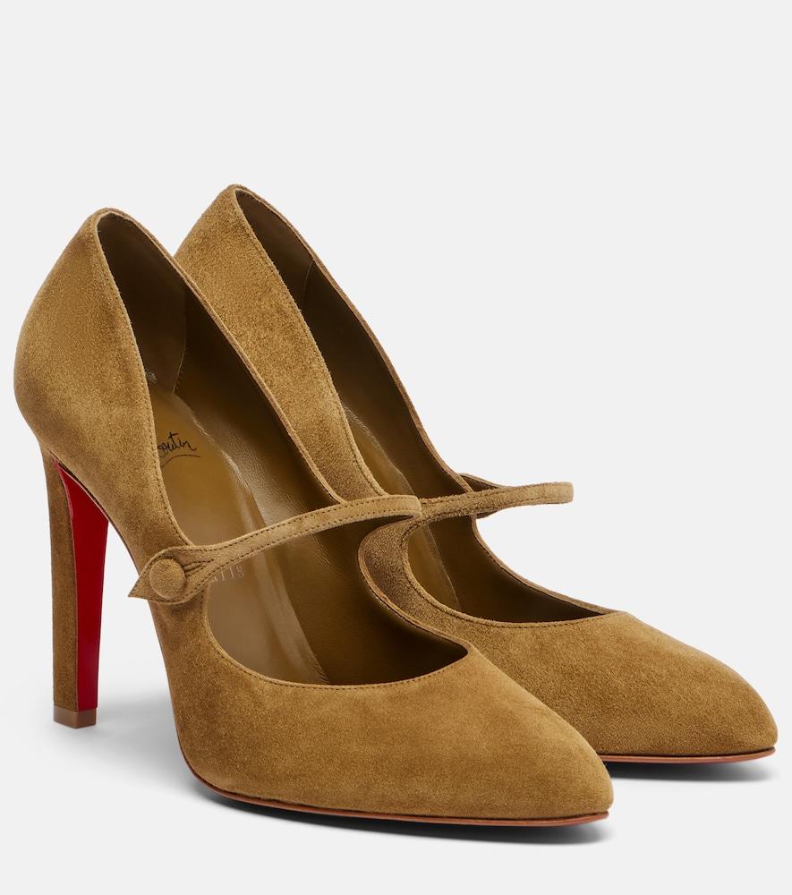 christian louboutin mary fannylove 100 suede pumps