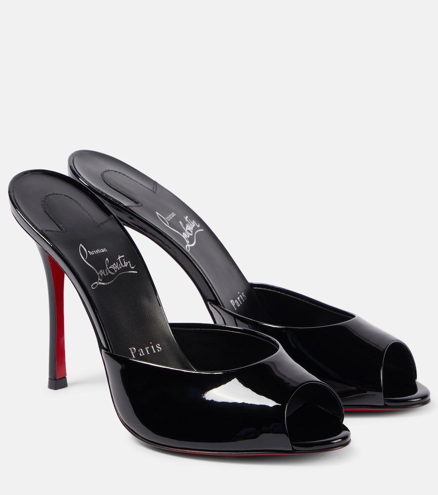 christian louboutin me dolly 100 patent leather mules