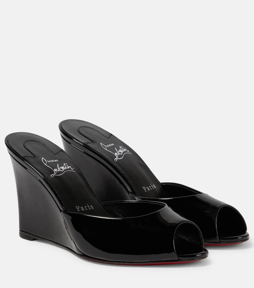 christian louboutin me dolly zeppa patent leather sandals