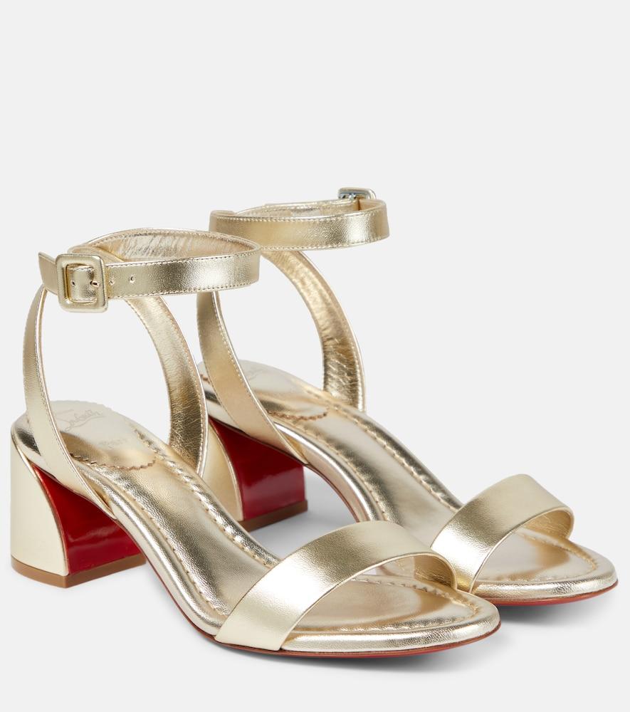 christian louboutin miss sabina 55 metallic sandals
