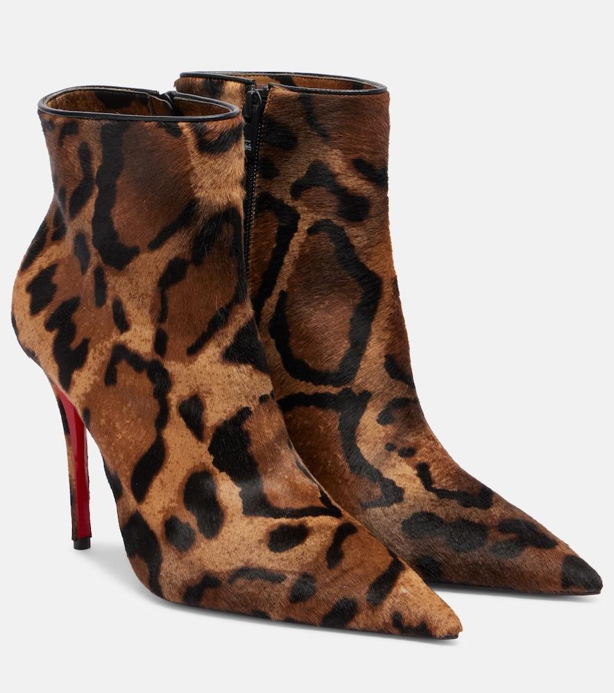 christian louboutin miss z 100 calf hair ankle boots