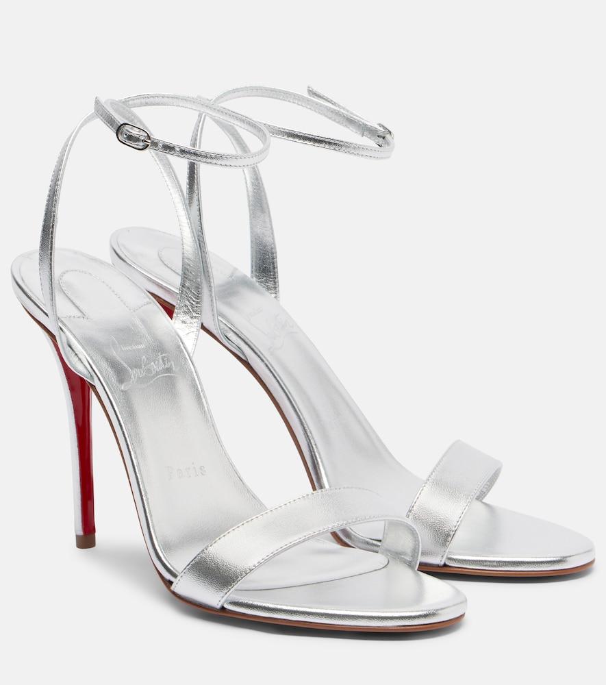 christian louboutin miss z 100 metallic leather sandals