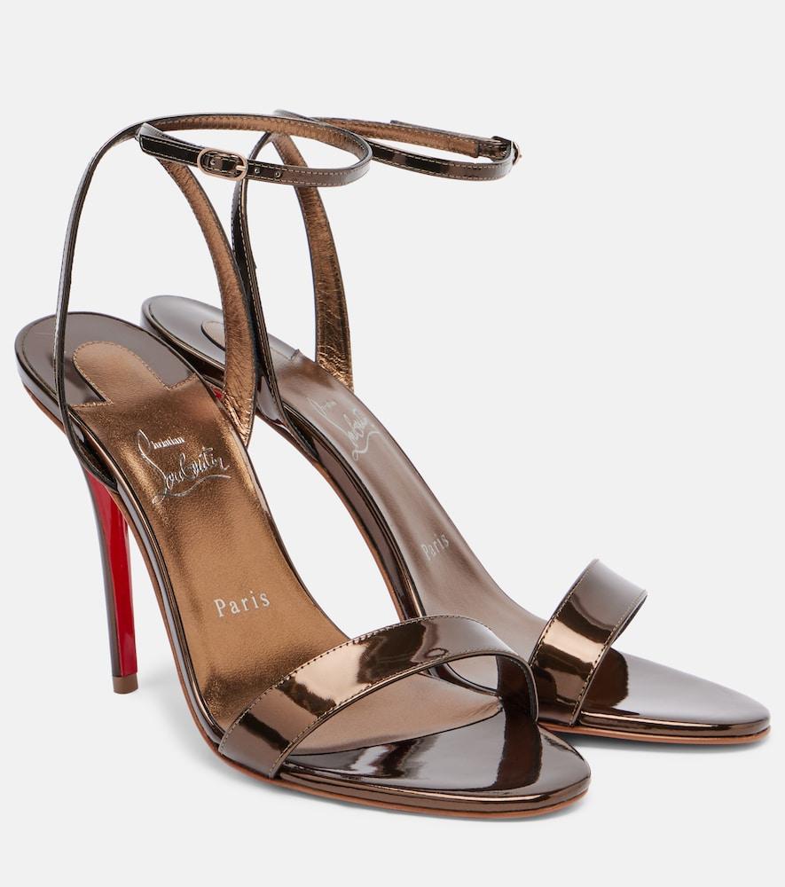 christian louboutin miss z 100 mirrored leather sandals