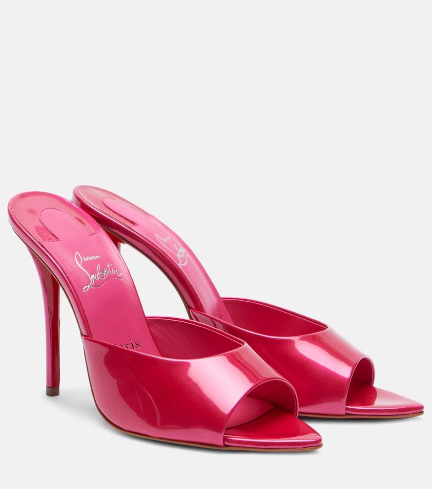 christian louboutin miss z 100 patent leather mules