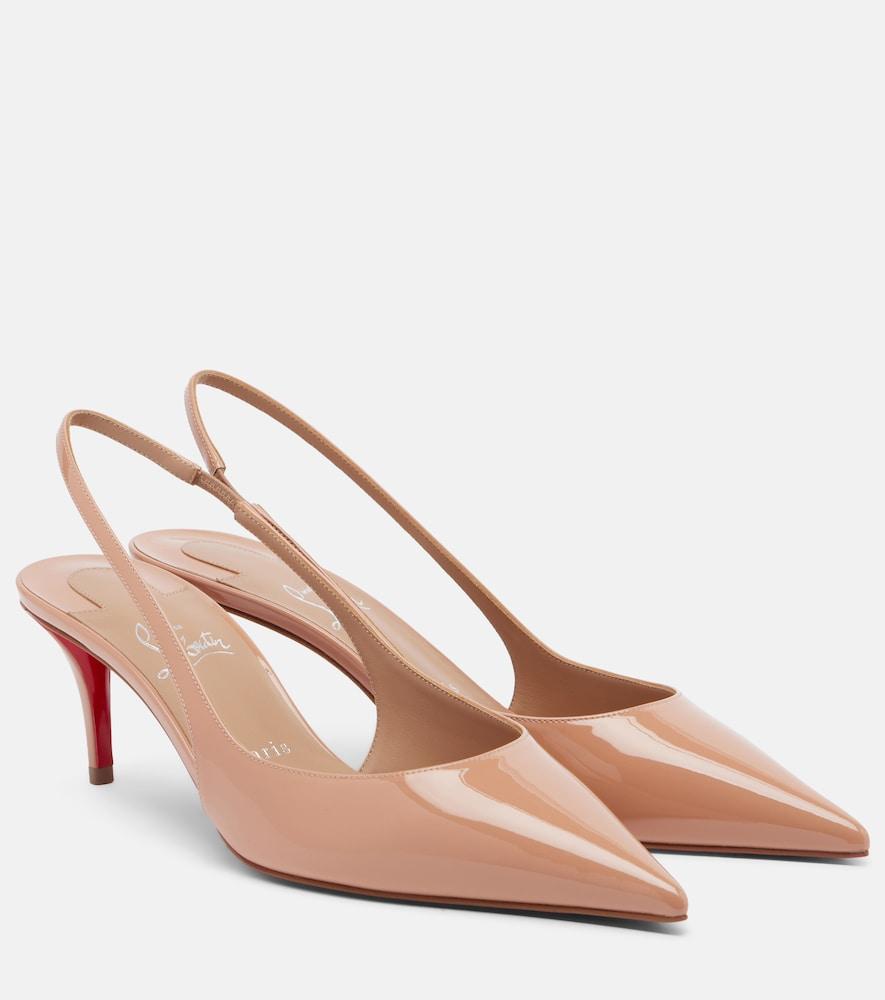 christian louboutin miss z 60 patent leather slingback pumps