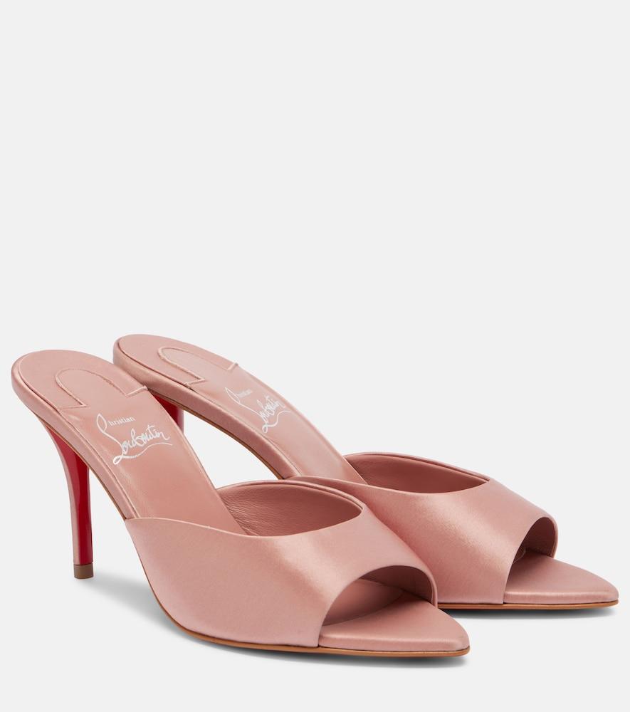 christian louboutin miss z 80 crêpe satin mules