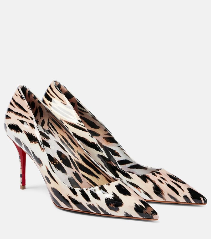 christian louboutin miss z 80 printed patent leather pumps