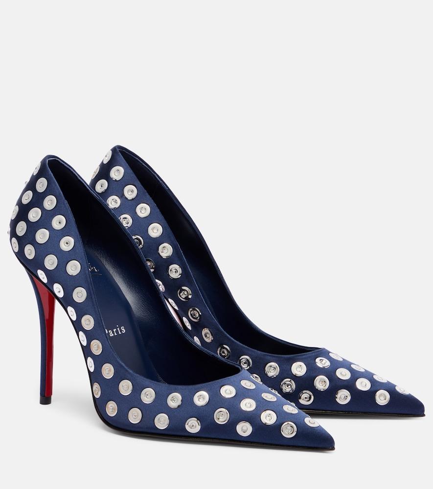 christian louboutin miss z boum boum 100 studded pumps