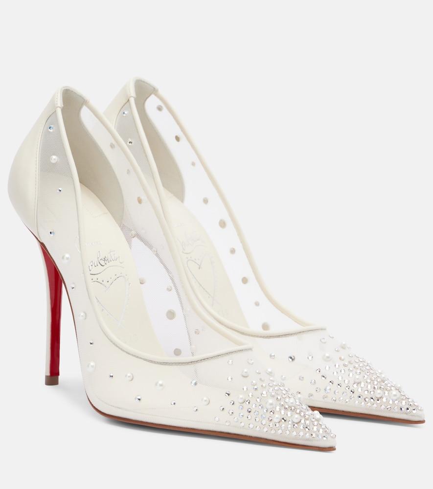 christian louboutin miss z degrastrass perla 100 mesh pumps
