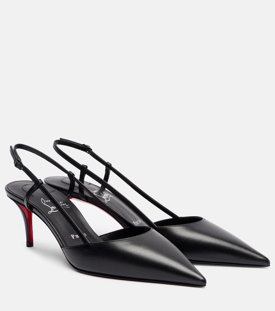 christian louboutin miss z sling 60 leather slingback pumps