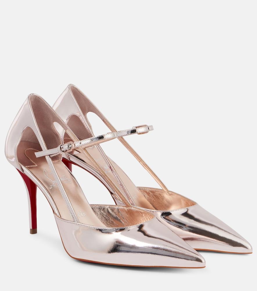 christian louboutin miss z strap 80 leather mary jane pumps
