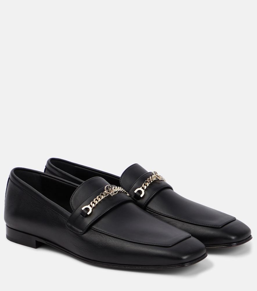 christian louboutin mj moc leather loafers