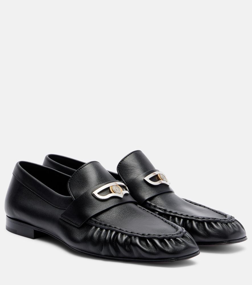 christian louboutin mocallista leather penny loafers