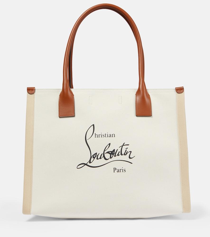 christian louboutin nastroloubi large canvas tote bag