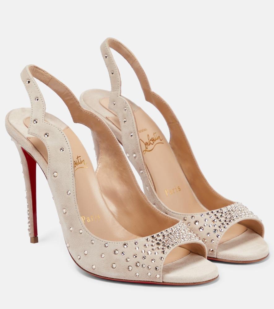 christian louboutin nudes degrachick suede sandals