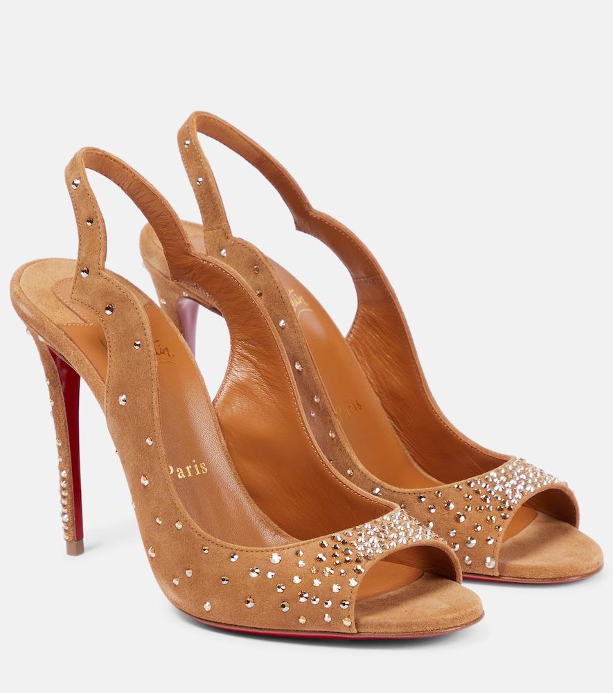 christian louboutin nudes degrachick suede sandals