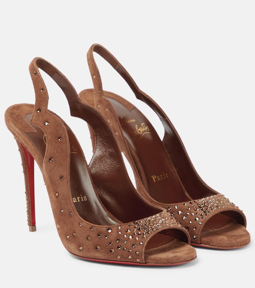 christian louboutin nudes degrachick suede sandals
