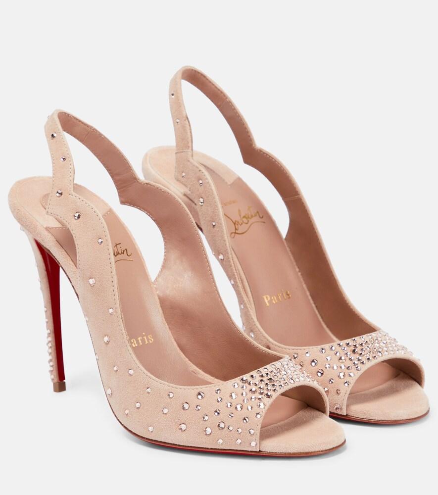 christian louboutin nudes degrachick suede sandals
