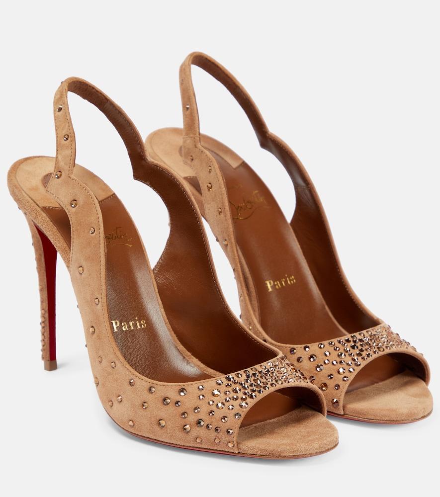 christian louboutin nudes degrachick suede sandals