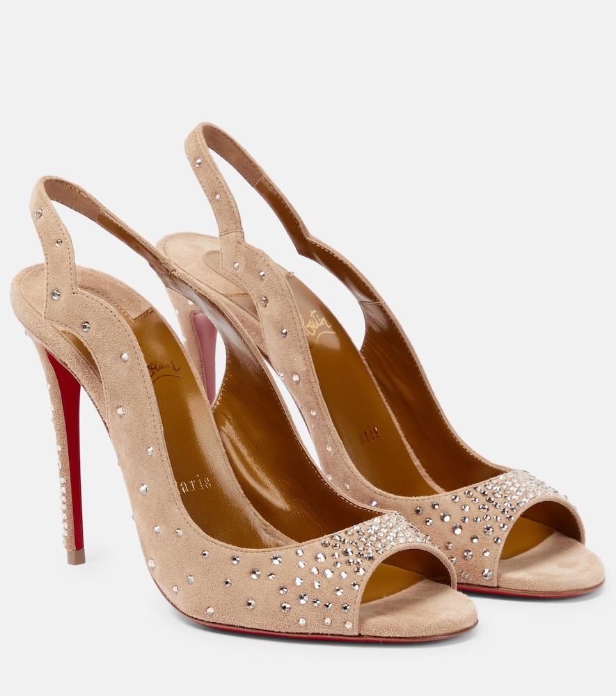 christian louboutin nudes degrachick suede sandals