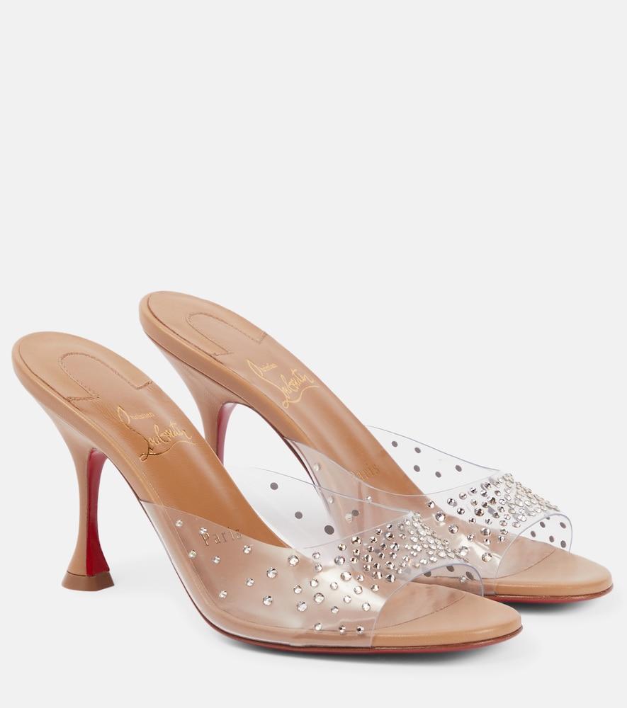 christian louboutin nudes degramule embellished mules