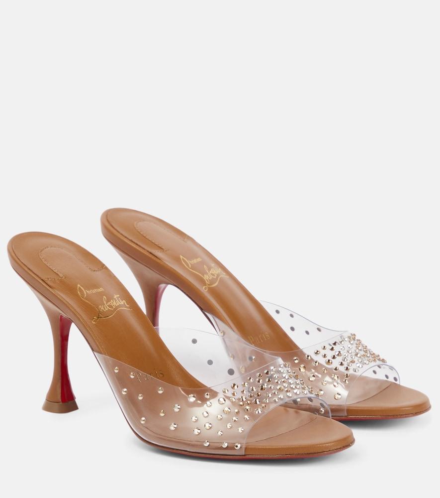 christian louboutin nudes degramule embellished mules