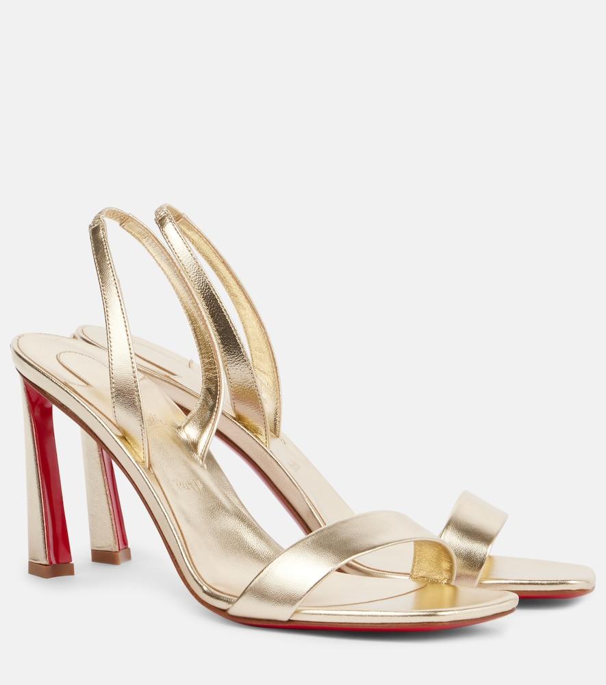 christian louboutin o condora 85 metallic leather sandals