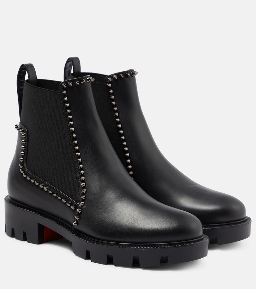 christian louboutin out lina embellished leather ankle boots