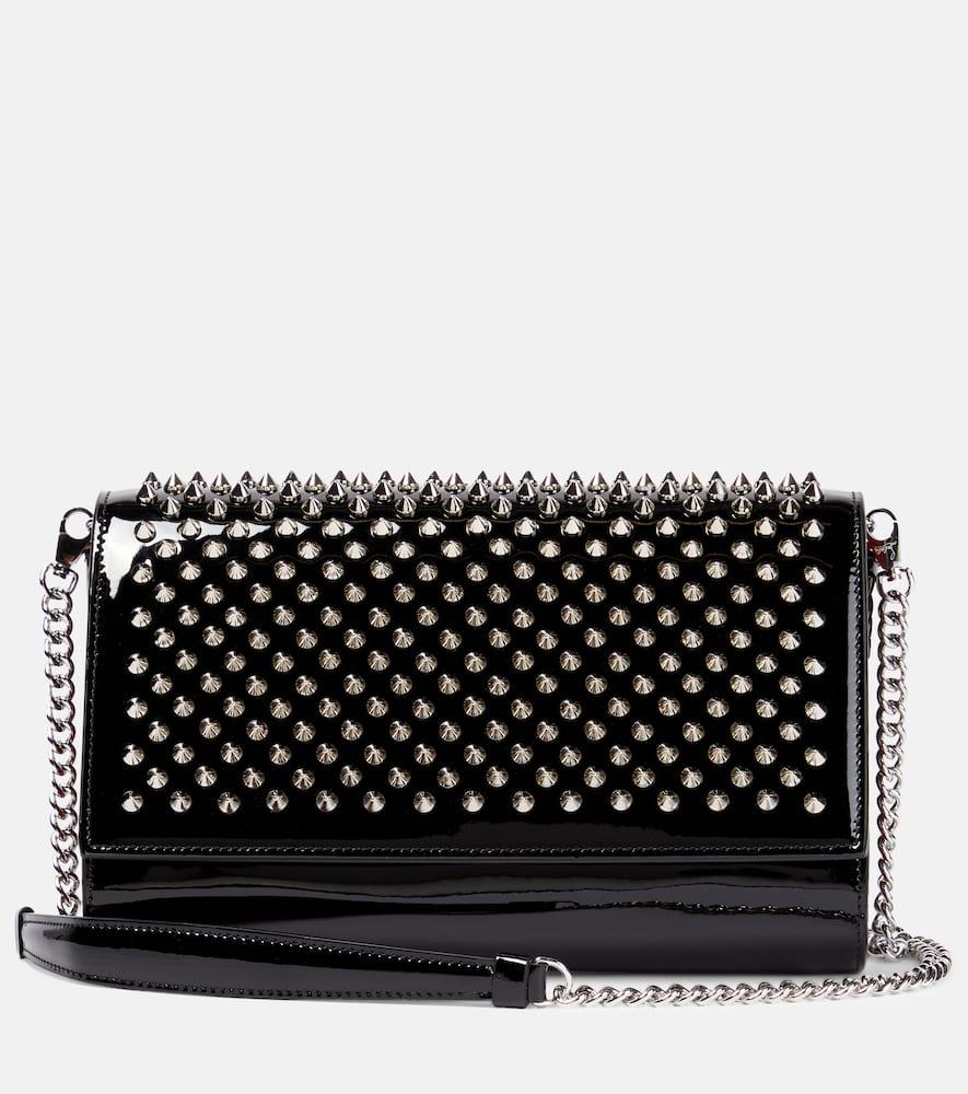 christian louboutin paloma embellished leather clutch