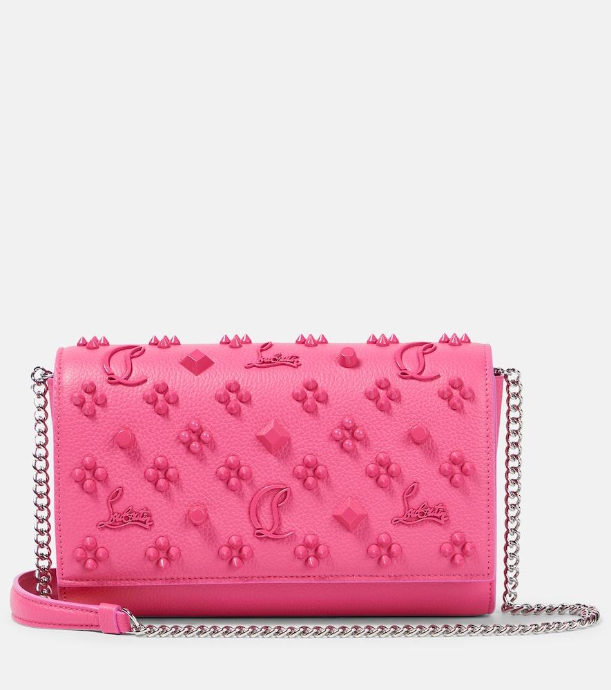 christian louboutin paloma leather clutch