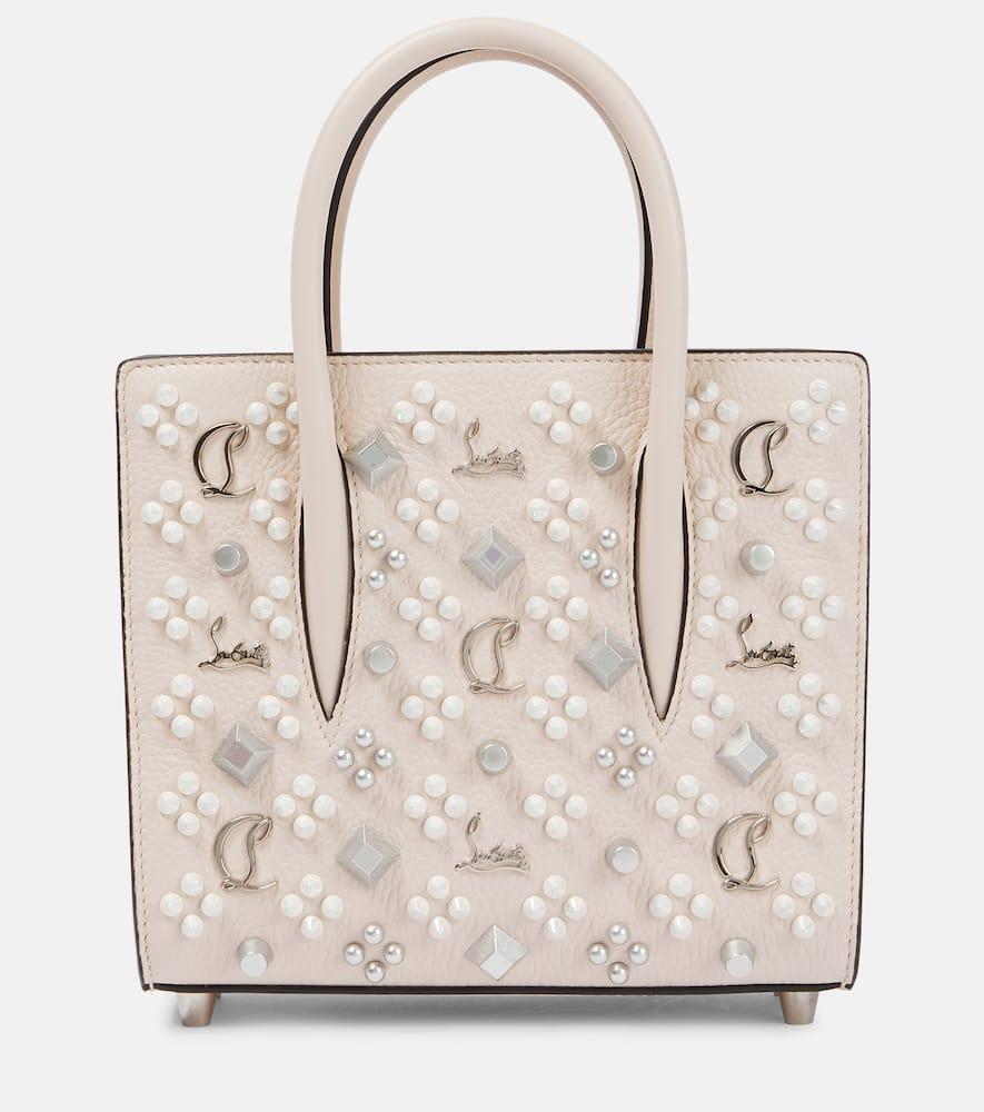 christian louboutin paloma mini leather tote bag