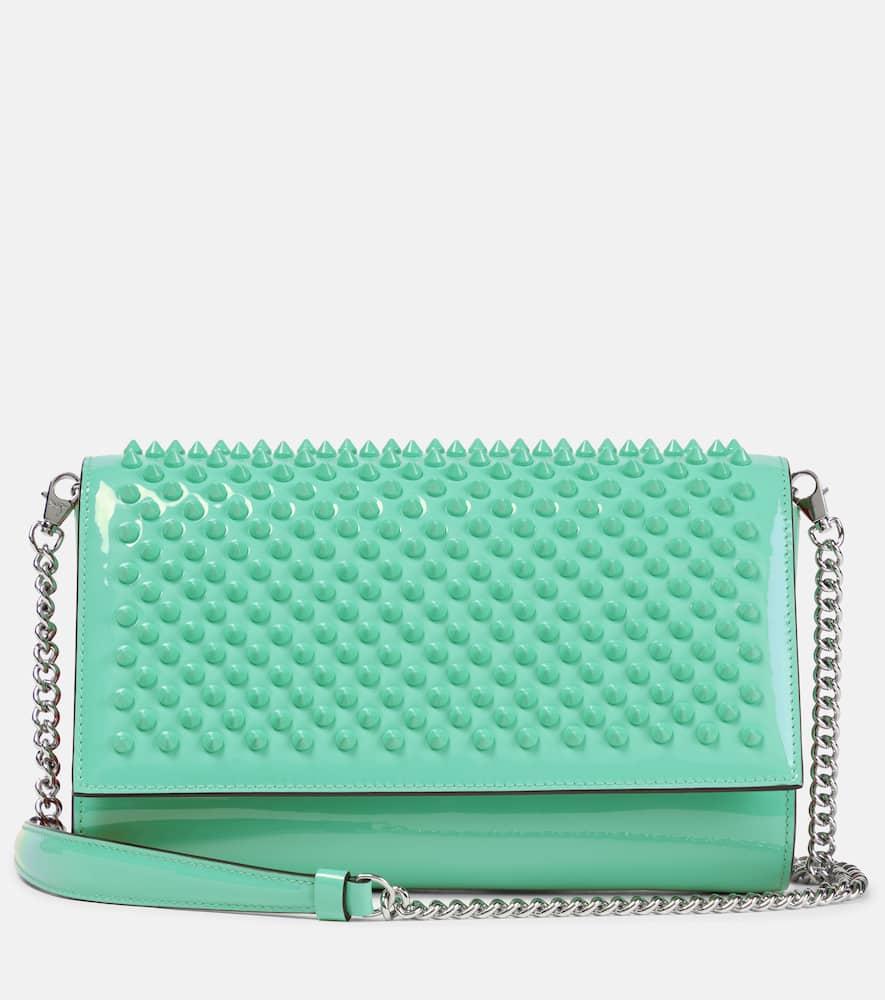 christian louboutin paloma small embellished leather clutch