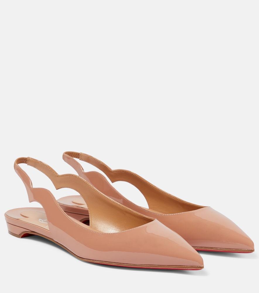 christian louboutin patent leather ballet flats