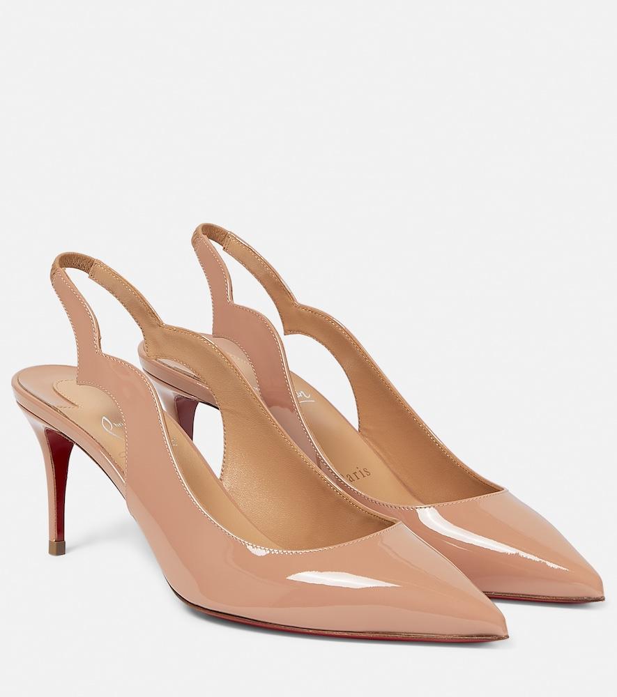 christian louboutin patent leather slingback pumps