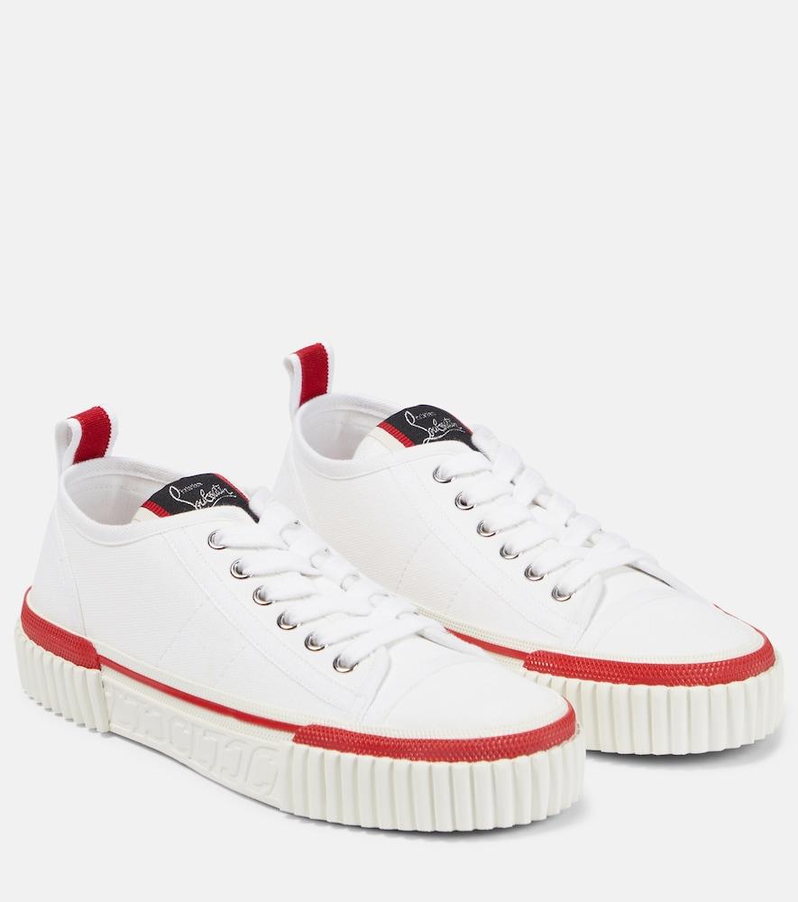 christian louboutin pedro canvas sneakers