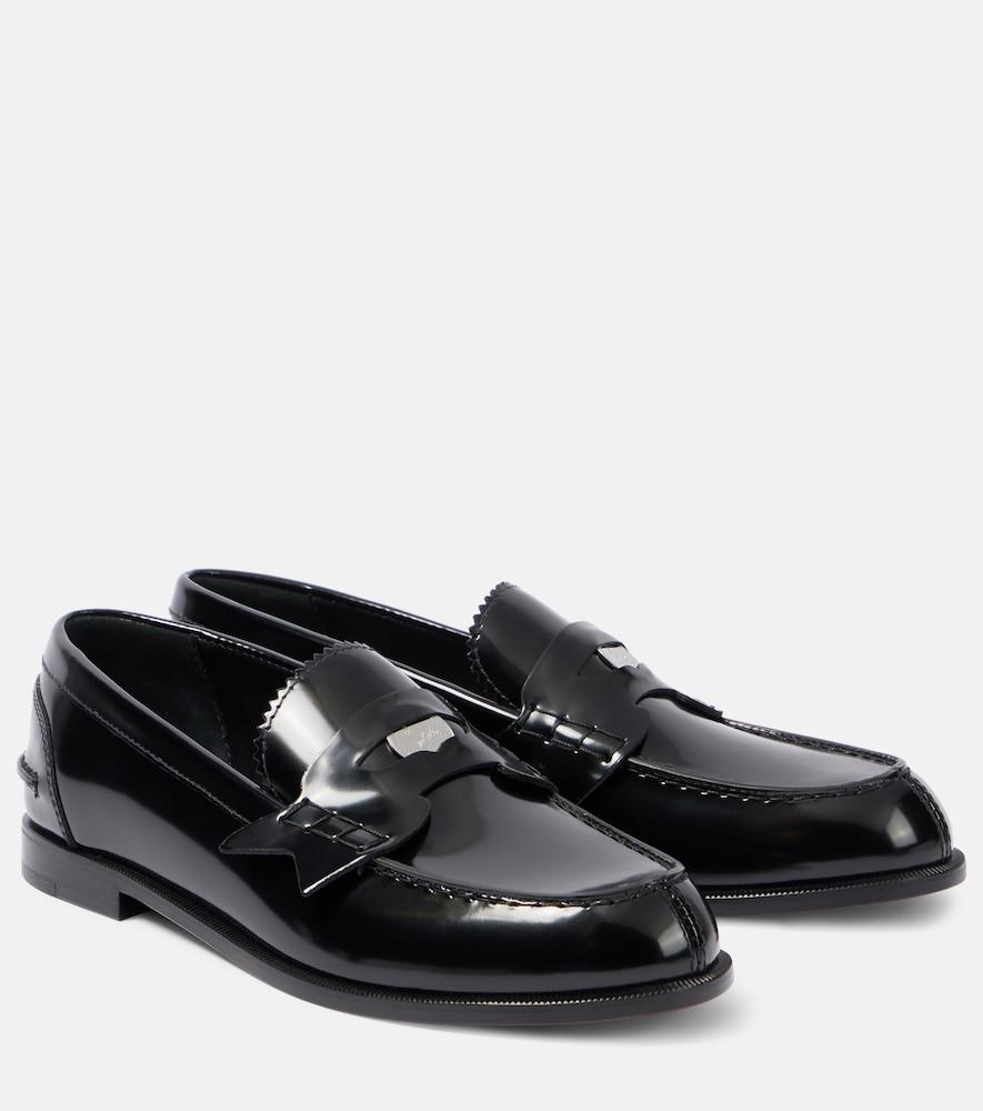 christian louboutin penny leather loafers