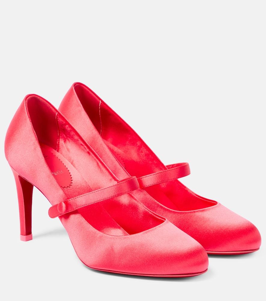 christian louboutin pumppie 85 crêpe satin pumps