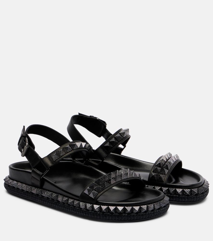 christian louboutin pyrabizz spiked leather sandals
